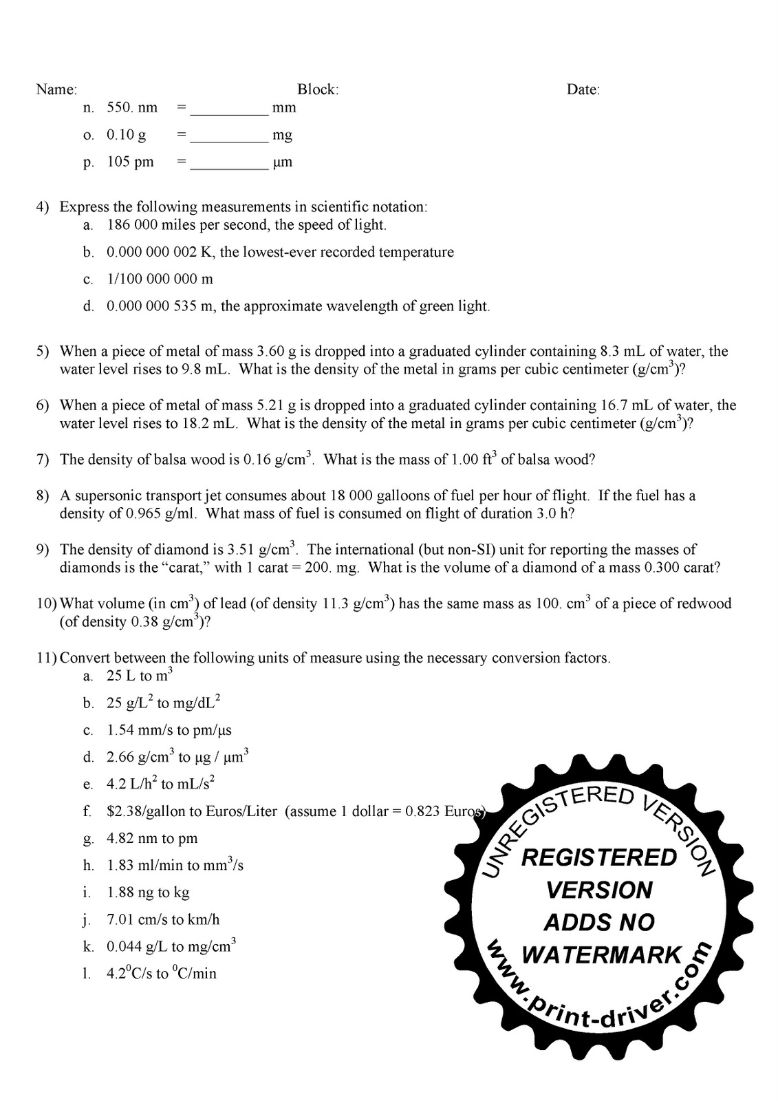 Mr. Zehner's Chemistry Class: Tuesday, October 12, 2010