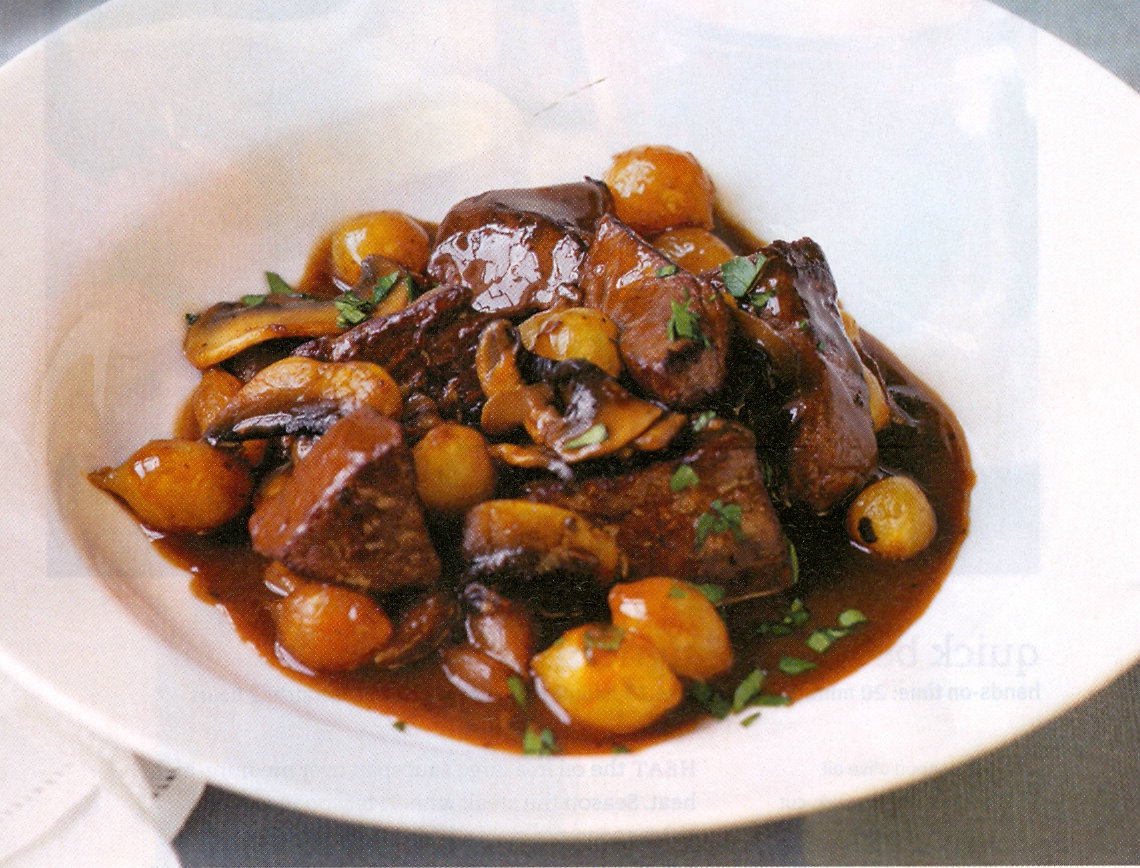 Sugar & Spice & Everything Nice Quick Beef Bourguignonne (Beef Burgundy)