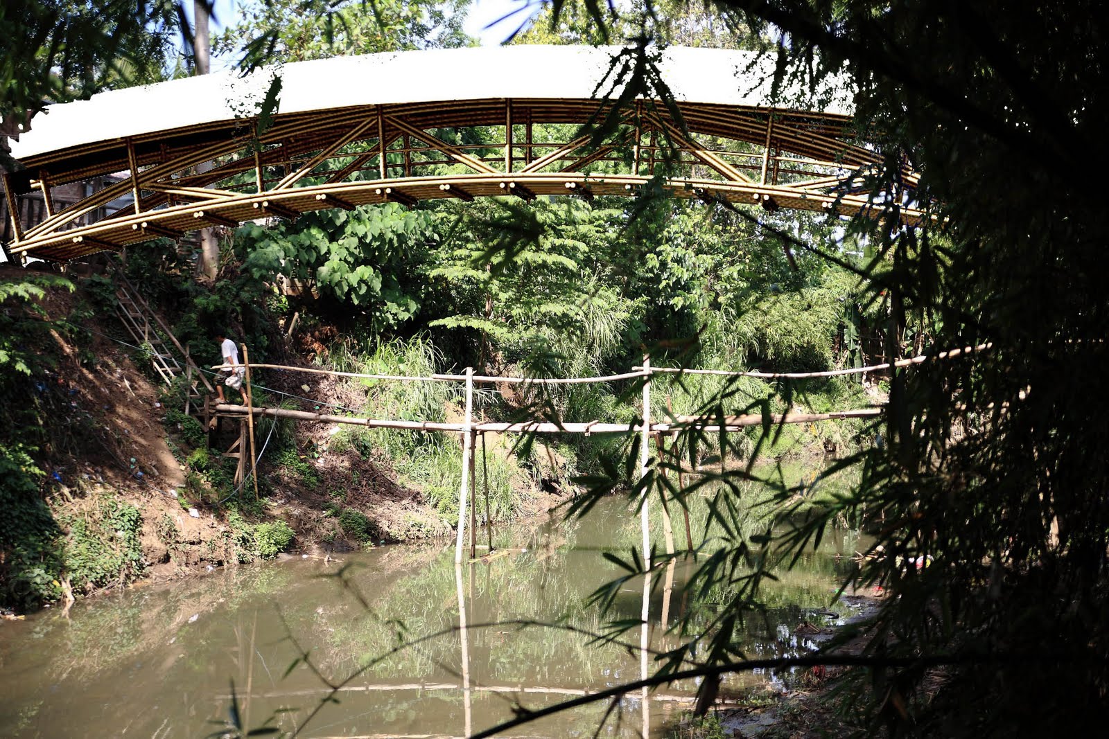 Tulay na Kawayan Desain  Jembatan  Bambu