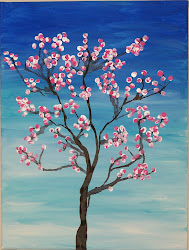 tree spring painting projects class kunst elementary classroom hill arts blossom cherry bundle trees blossoms paint drawing project releases cerisier