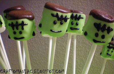 Frankenstein Marshmallow Pops