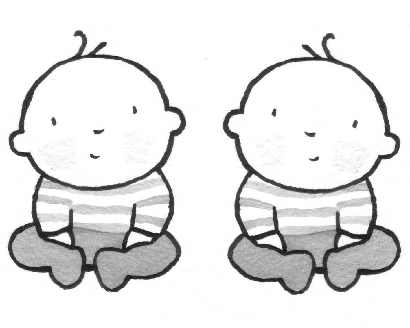 baby twins clipart - photo #44