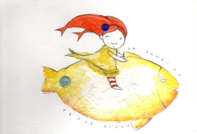 la bambina pesce rosso