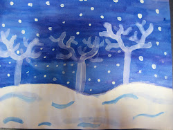 winter season painting easy 1