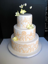 cake lace cakes indian peach pattern jacy weddings flowers september idea
