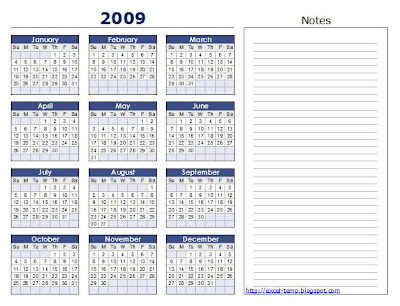 Excel Templates: August 2009