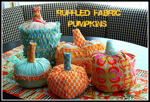 How to make fabric ruffled pumpkins for fall A step-by-step tutorial on pumpins you will love displaying for years! Make them in ANY fabric to match YOUR home! 