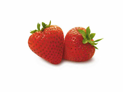 wallpapers with white background. Strawberry image : Red Strawberries , white background