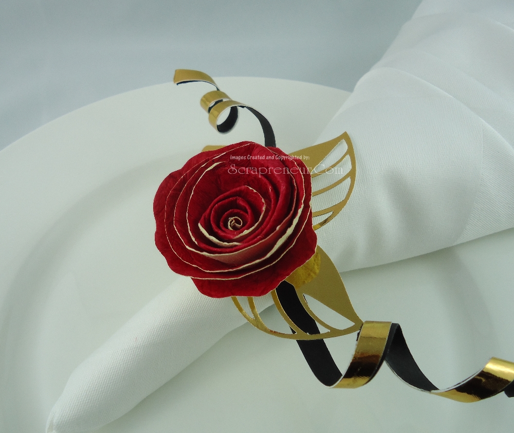 Jinky's Crafts & Designs Paper Flower Napkin Rings For Valentine