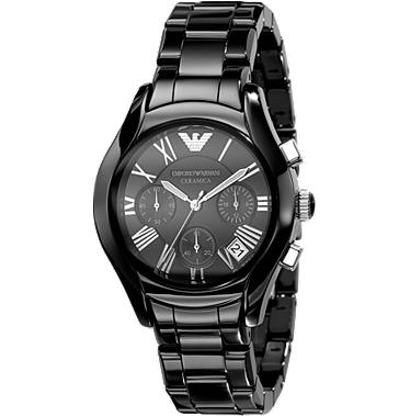 armani chrome watch