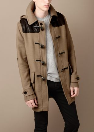 burberry leather duffle coat