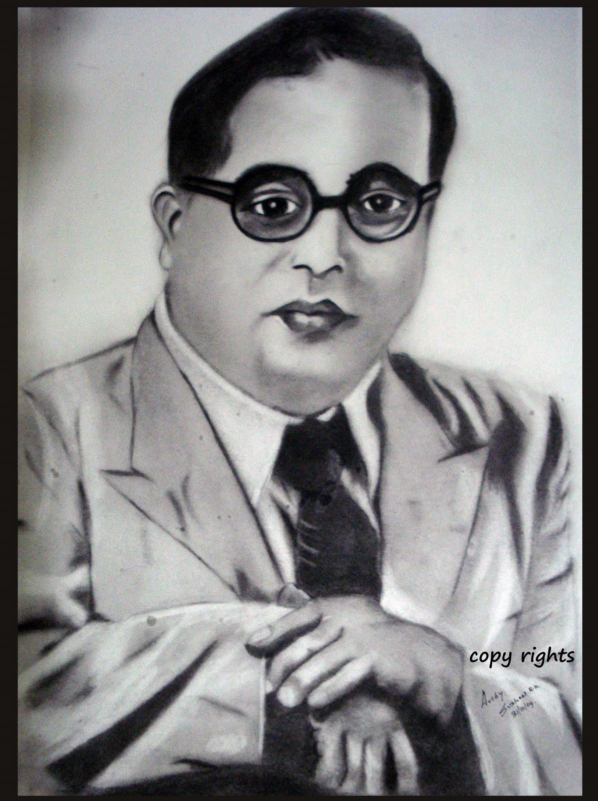 99 CHARCOAL DRAWINGS Dr. B.R. AMBEDKAR