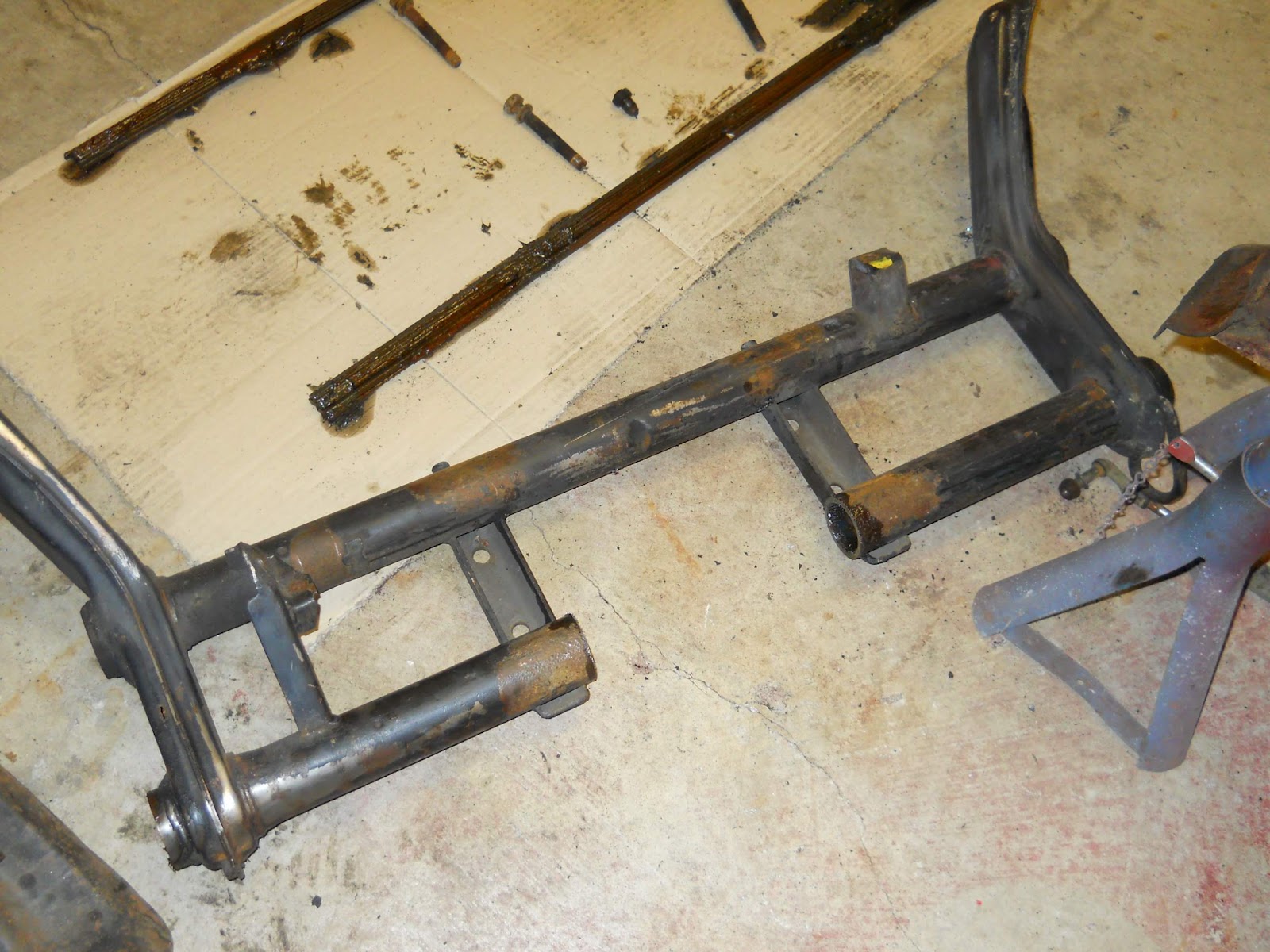 67 VW Beetle Project Adding beam adjusters