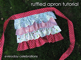 Everyday Celebrations: tutorial: Ruffled Half/Lap Apron