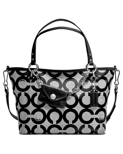 GreenApple4sale: Authentic Branded Bags: Coach Op Art Charm Tote Purse ...