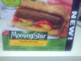 package of Morningstar brand Italian sausage