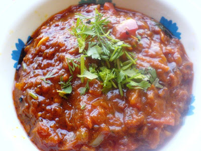 Tomato Bharta (Roasted Tomato Stew)