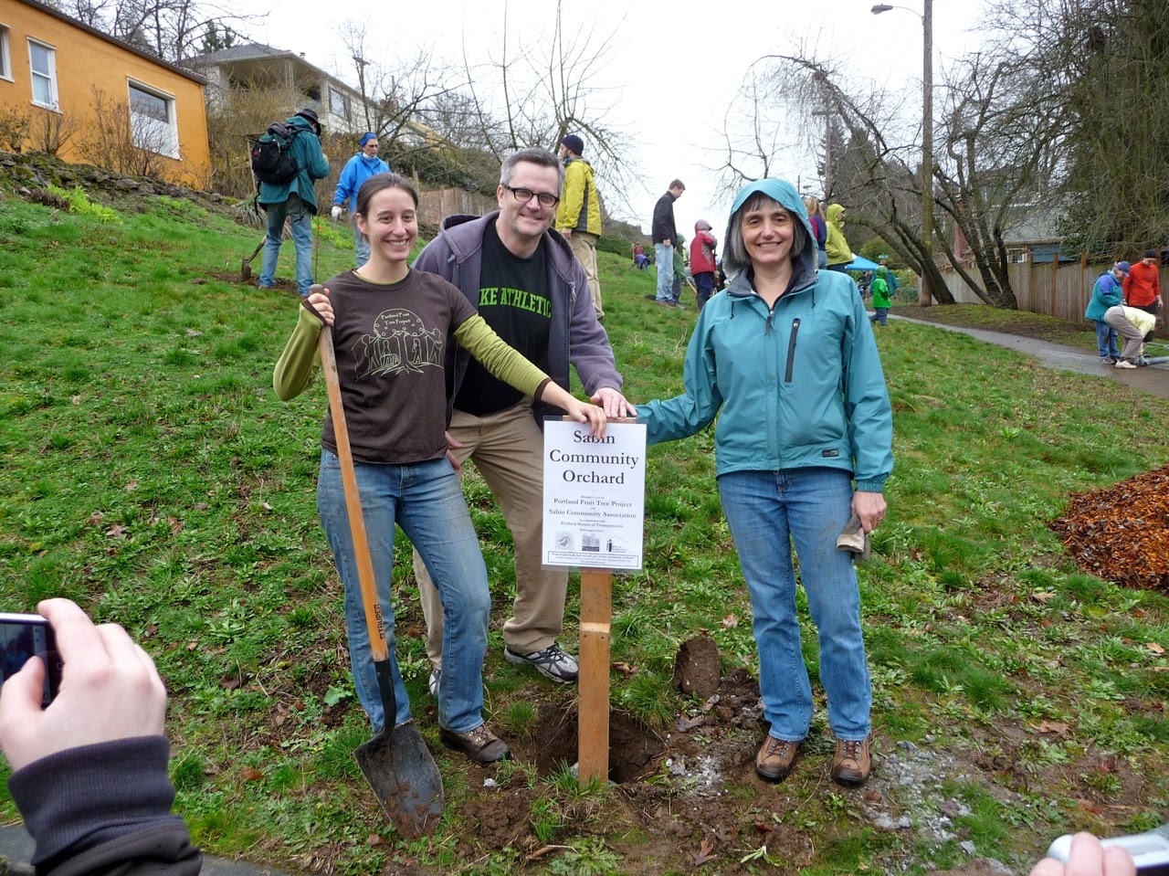 Mayor Sam Adams planted trees last weekend in the Sabin Neighborhood. (Sabin ...)