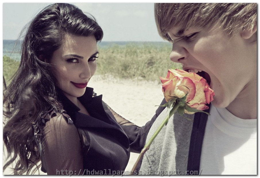 HD Wallpapers - High Definition Wallpapers: Kim Kardasian and Justin Bieber