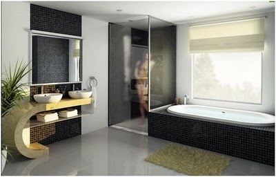 moderno dormitorios: Hermosas Imágenes de Diseño de Baño Elegantes por