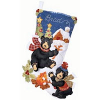 Bucilla 18 Felt Christmas Stocking Kit - Holiday Black Bears