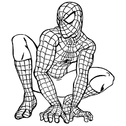 spiderman coloring pages spider colouring classic cartoon