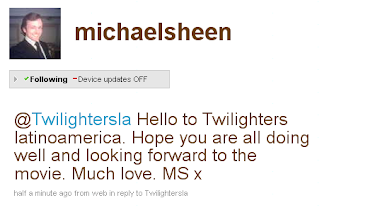 El actor Michael Sheen (Aro) Envia un Saludo a Twilighters Latinoamérica!