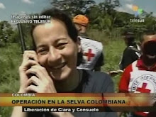 Clara Rojas fala com Hugo Chávez, direto da selva colombiana, e agradece sua ajuda