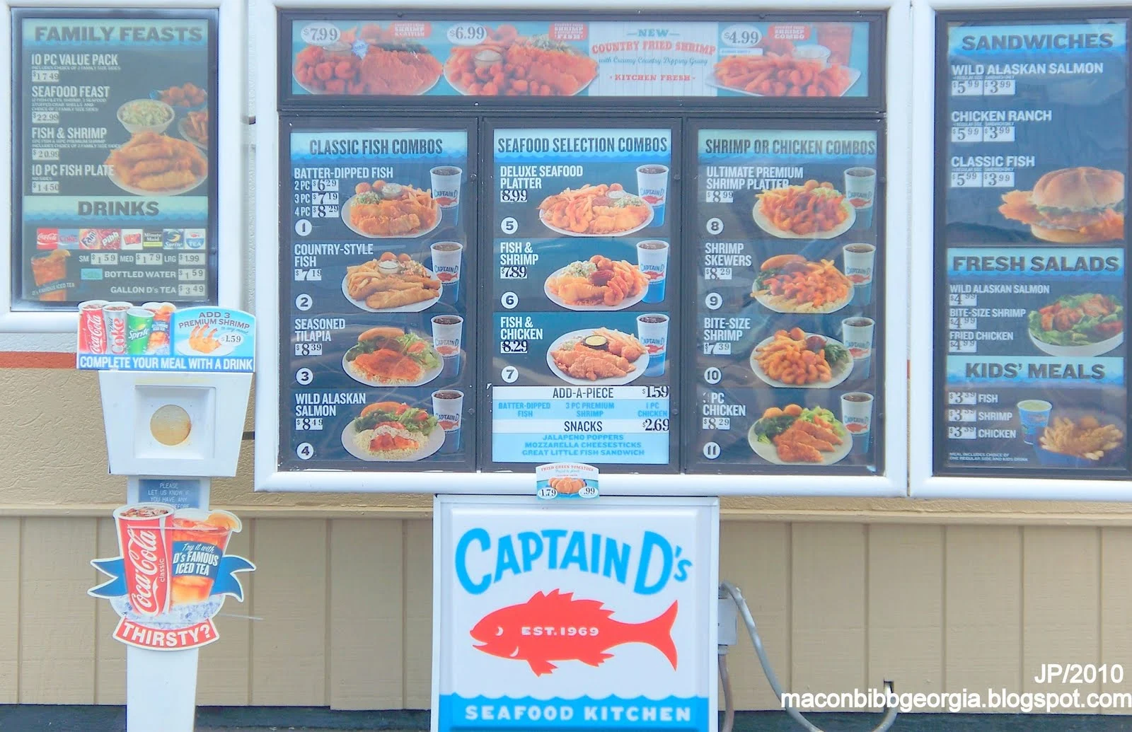 Captain D's Low Carb Menu Franklin Sign Please cindy food and beverage