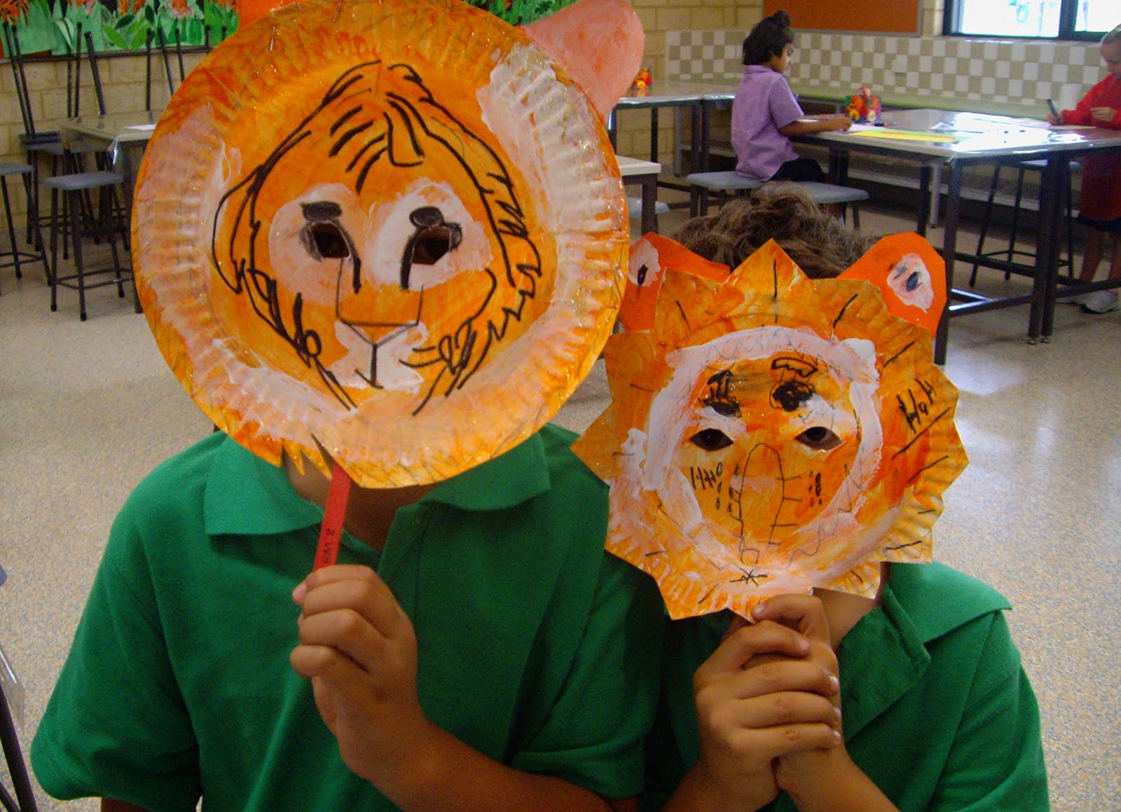 Chinese year printables learning fun history Use Your Coloured Pencils: Tiger Masks