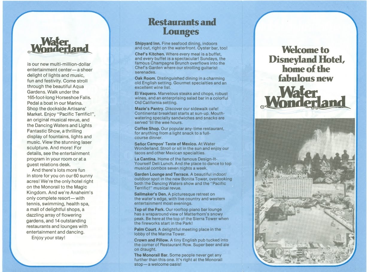The Original Disneyland Hotel Water Wonderland part 2
