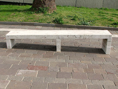 Bench on a slope, pposite the Fortezza Vecchia, Livorno