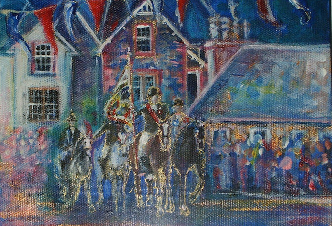 Selkirk Common Riding paintings by Shona Lenaghan available for sale through shona@lindean.com