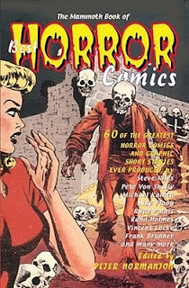 Book cover to The Mammoth Book of Horror Comics edited by Peter Normanton