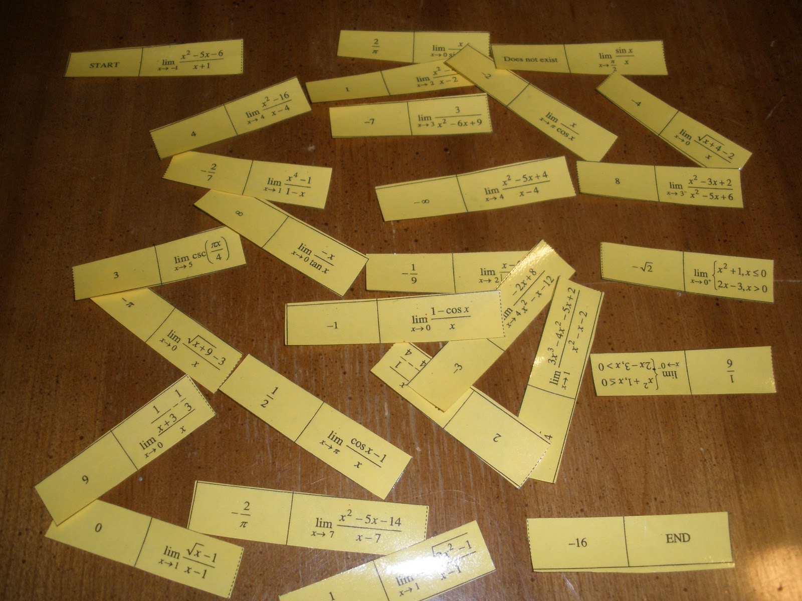 square root of negative one teach math: Math Dominoes
