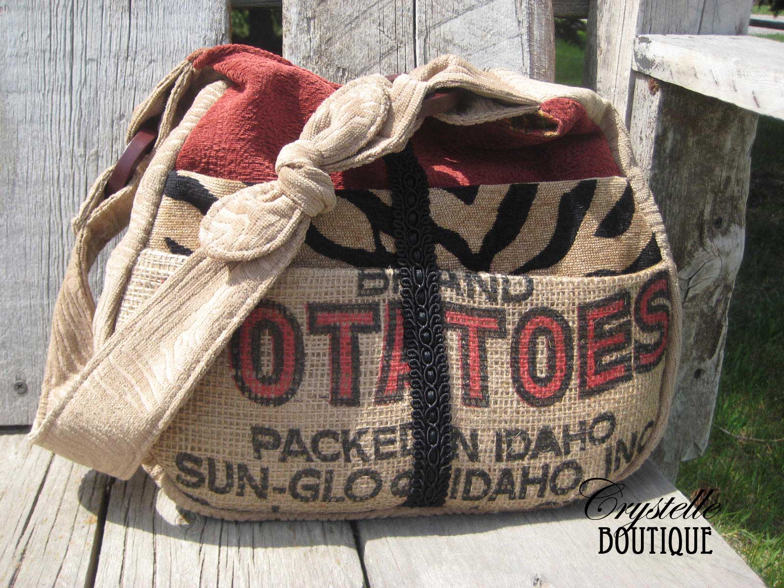 Potato Boutique Purses Made Out Of Feed Sacks
