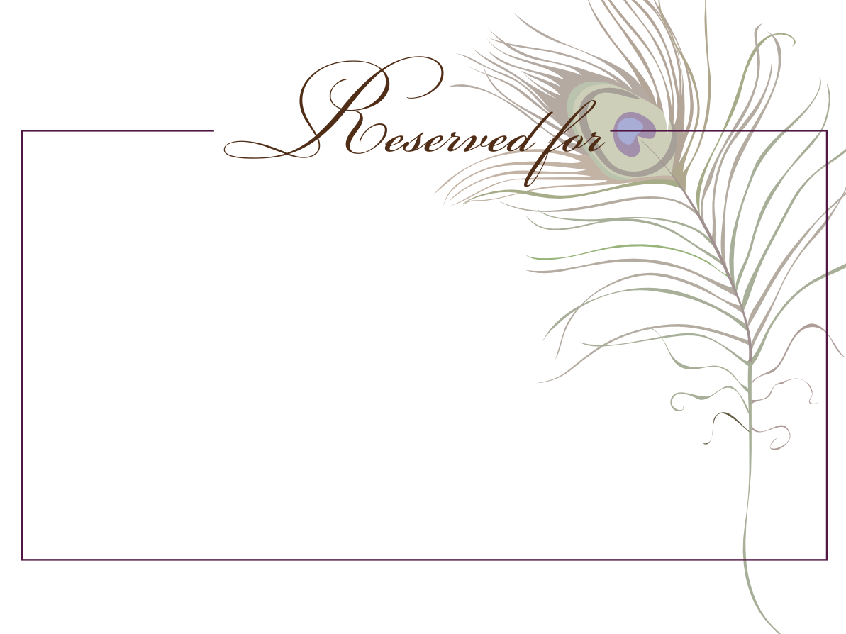 Reserved Cards For Tables Templates
