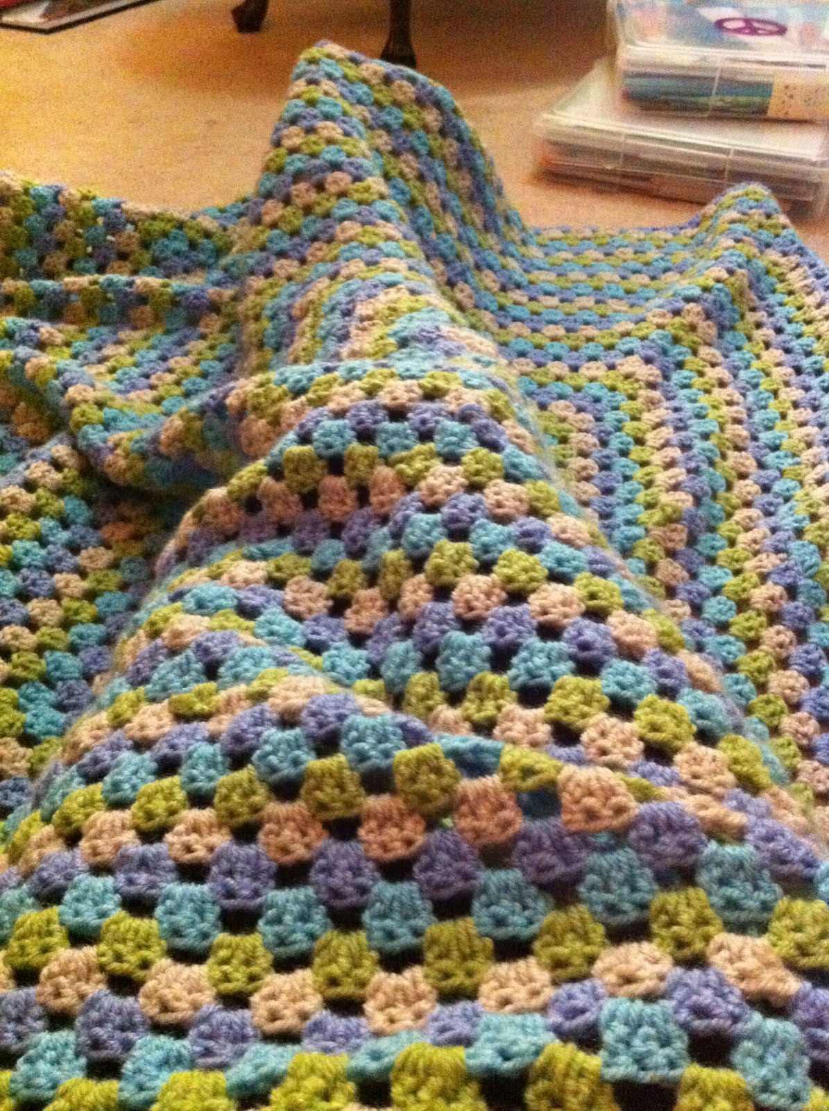 Stargazun Designs Large granny square blanket in progress