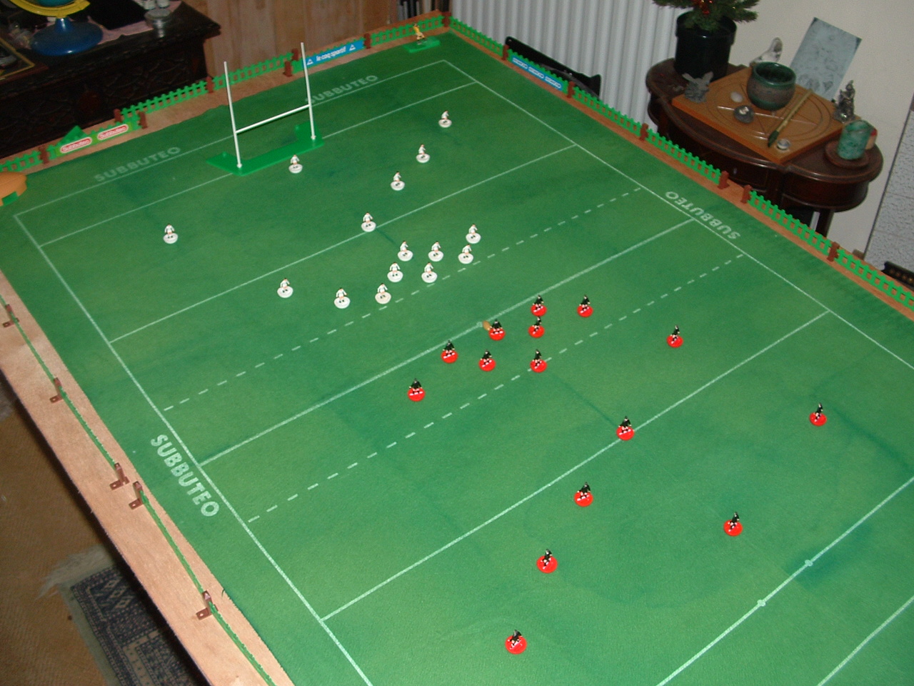 Chris Sanders table rugby and cricket. January 2011