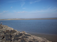 low tide in the channel