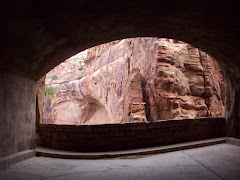Windows in the 1 mile long Zion Tunnel