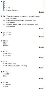 GCSE Physics: Answers to questions on Wave Equation