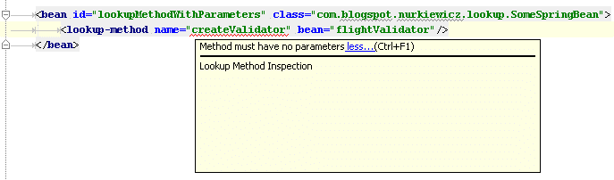 Creating prototype Spring beans on demand using lookup-method