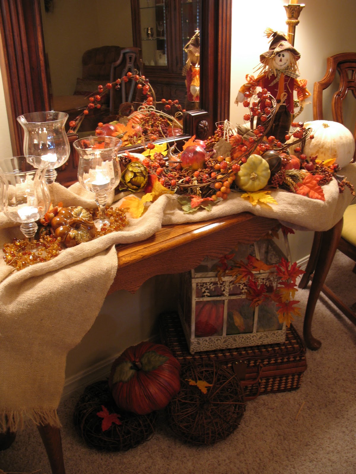 Miss Bloomers Fall Dining Buffet Table