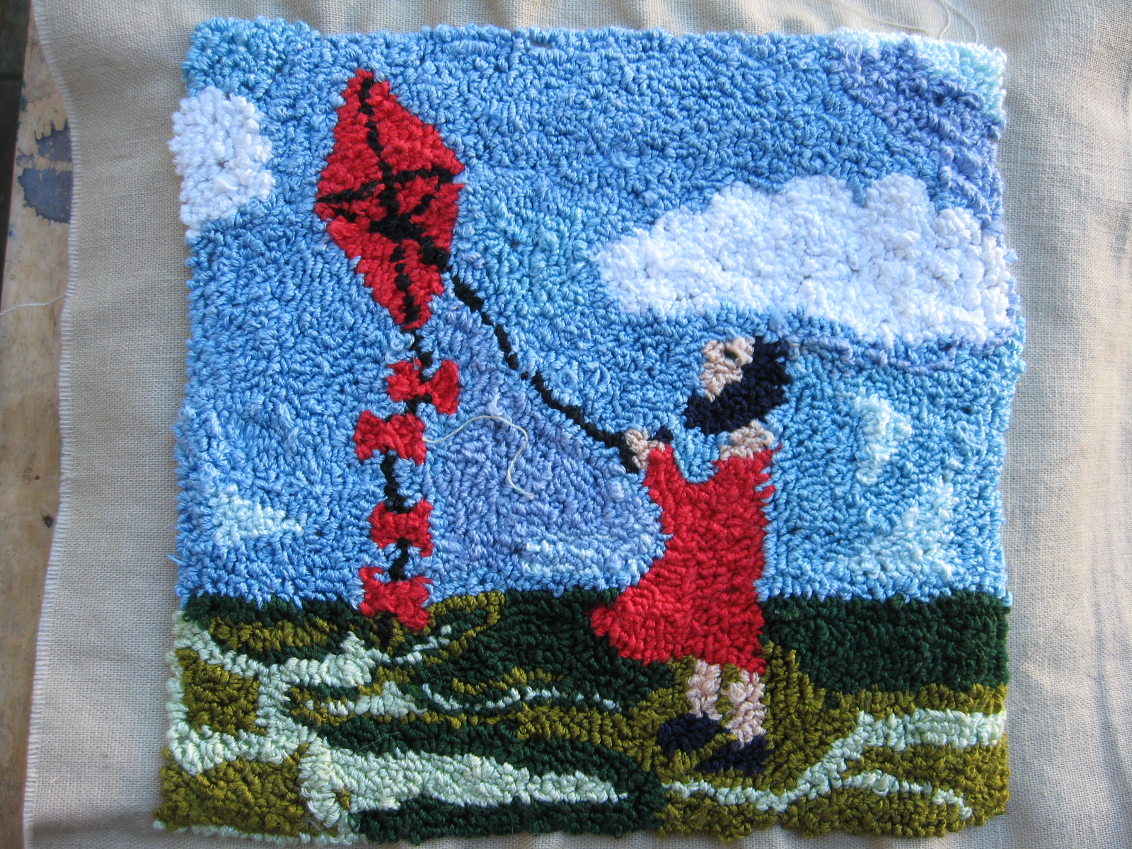 Unique Fiber Arts Original Needle Punch Art by Fayme Harper