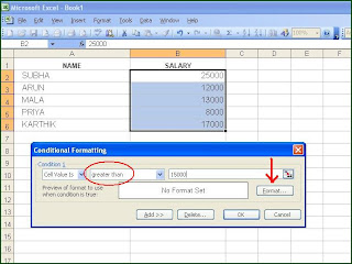 Conditional Formatting in MS Excel