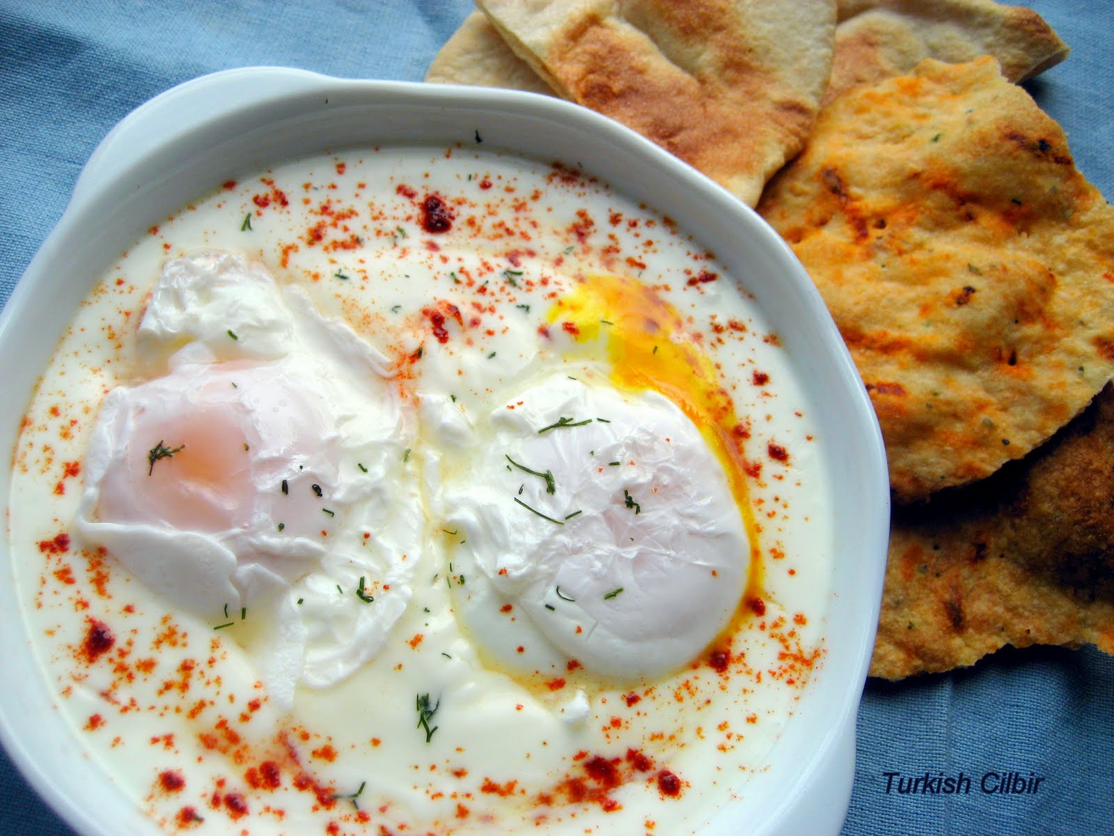 Home Cooking In Montana Cilbir...Turkish Poached Eggs on Yoghurt