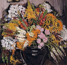 Margaret Preston 'Wild Flowers in a Black Vase' 1943