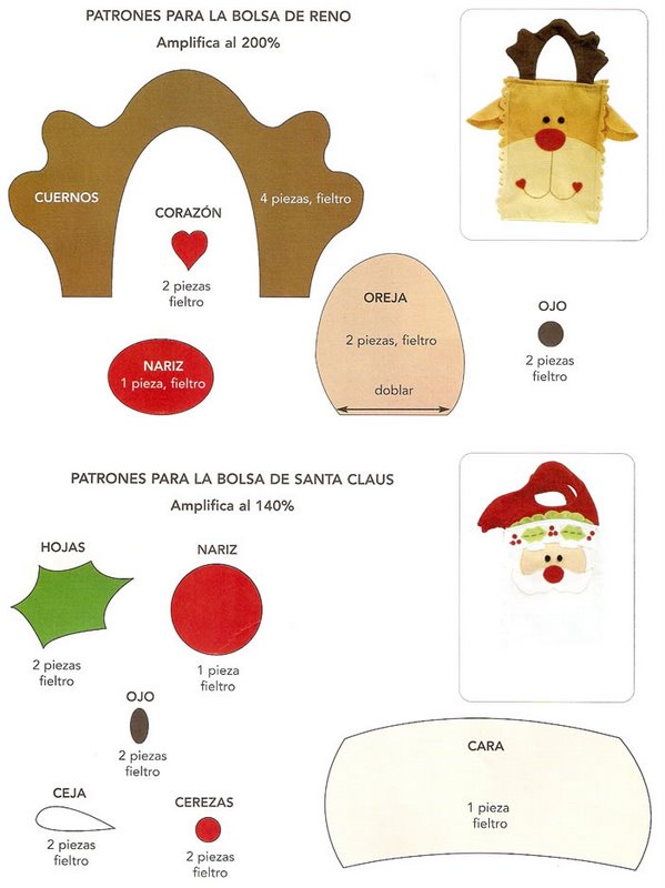 Moldes de renos navideños - Imagui