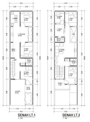 Desain Rumah Tinggal Lantai Atas Lahanmeter Persegi ~ Interior Kayu 